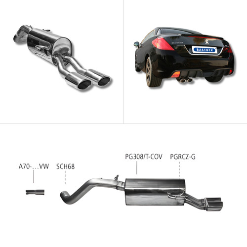 Bastuck sportauspuff peugeot - bastuck,
