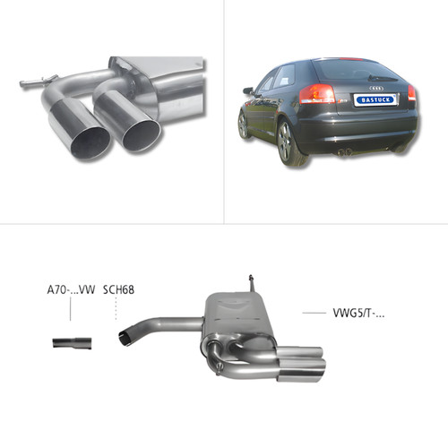 Bastuck sportauspuff audi a3 - -,