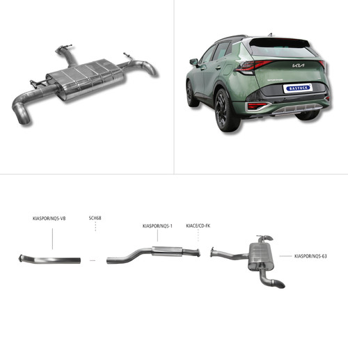 Bastuck komplettanlage kia - komplettanlage,